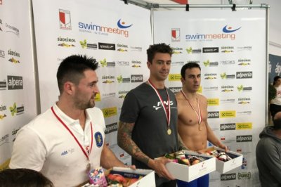 Anthony Ervin the showman at the Swimmeeting South Tyrol